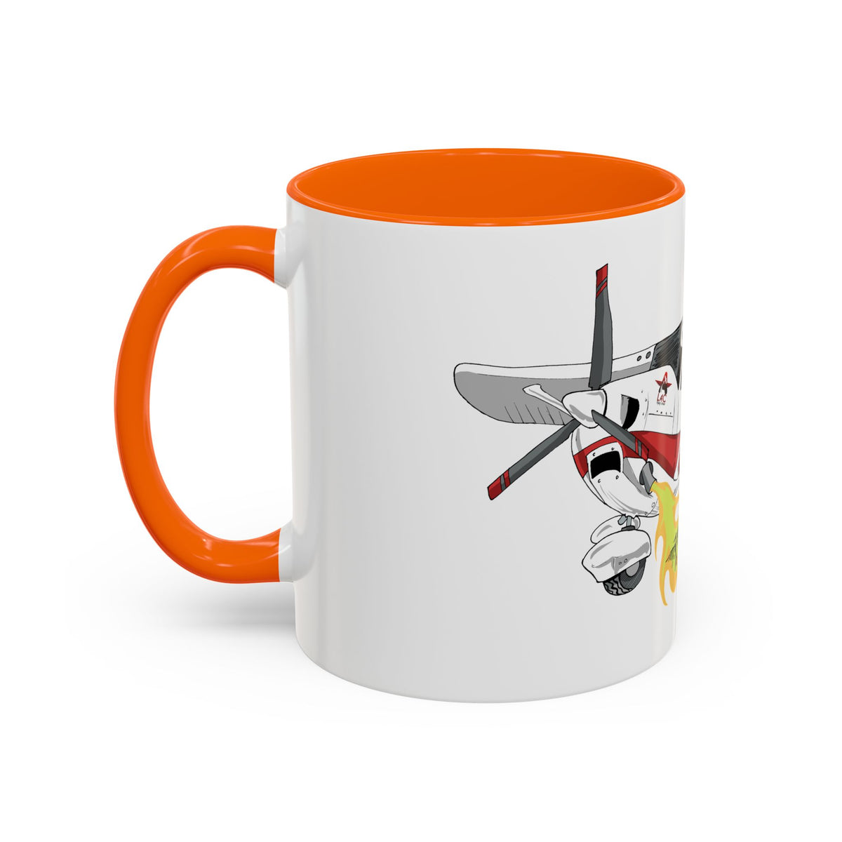 Coffee Mug - Cartoon Cessna Aircraft with LAC Logo