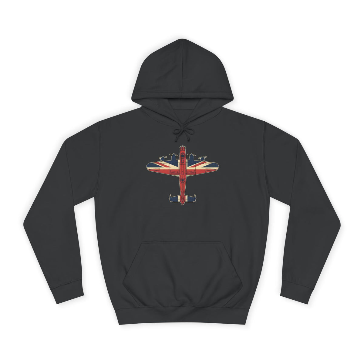 Vintage UK Flag Bomber Plane Hoodie