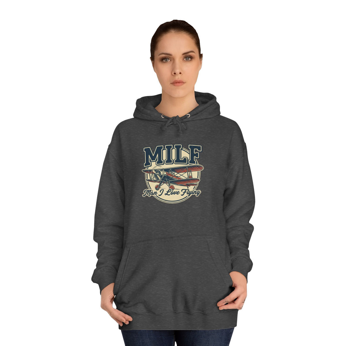 MILF Retro Flag Hoodie – Vintage Americana College Style