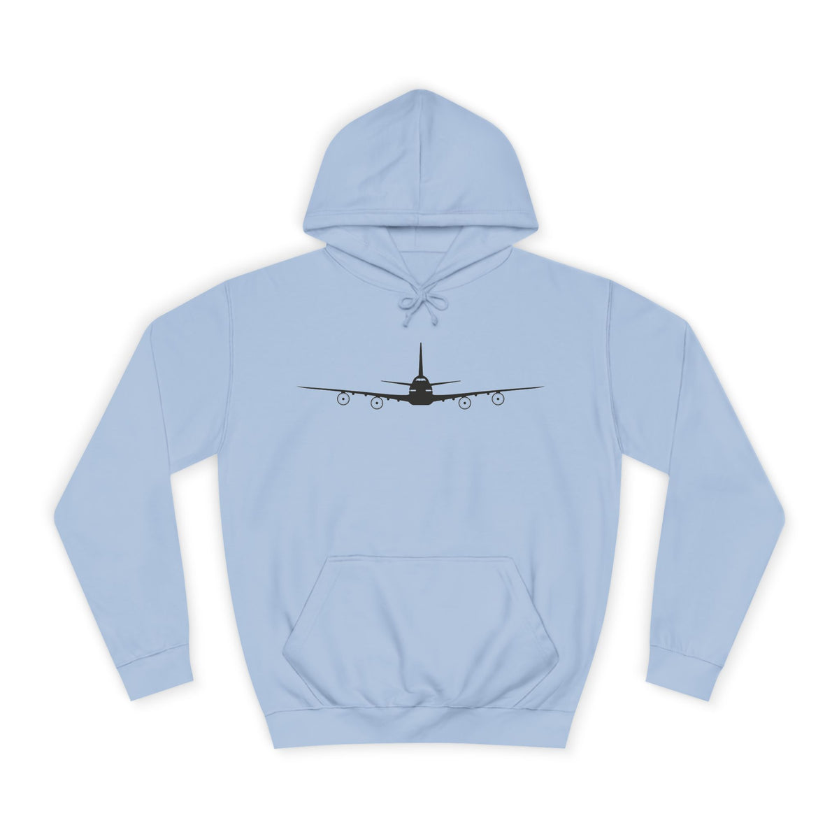 7478 Airplane Silhouette Hoodie — Minimal Pilot & Aviation Crew Pullover