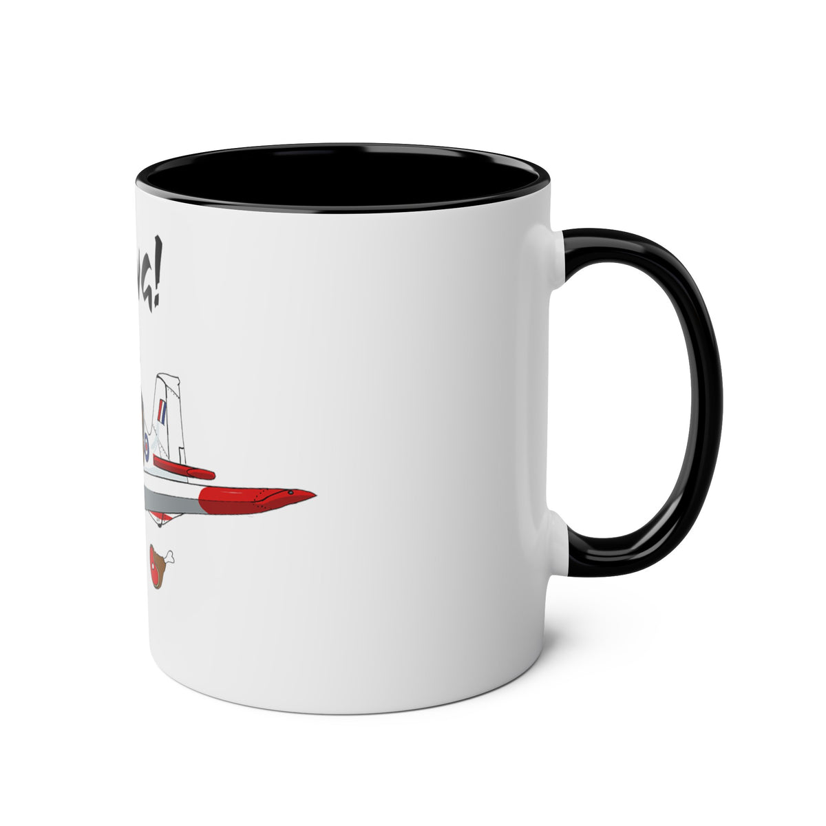 Bulldog Aerobatic Trainer Two-Tone Coffee Mugs, 11oz - Funky Aviation