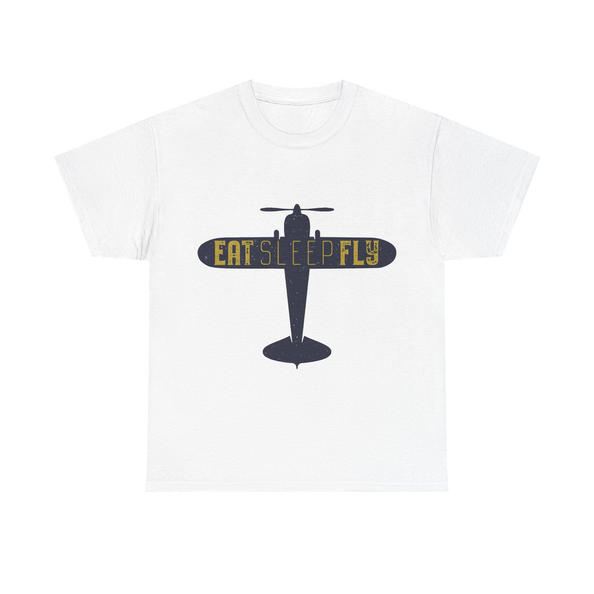 Eat Sleep Fly T-Shirt — Vintage Airplane Pilot Tee
