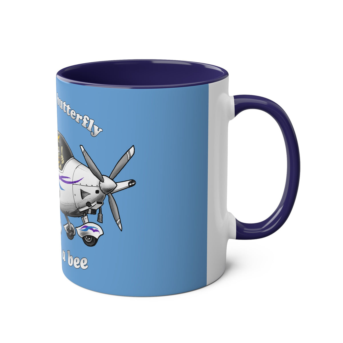 Sting Aircraft Two-Tone Coffee Mugs, 11oz - Funky Aviation