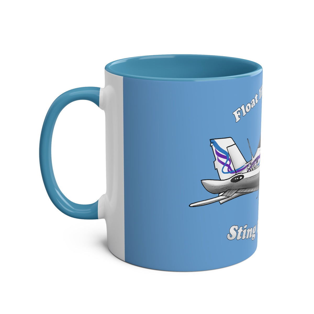 Sting Aircraft Two-Tone Coffee Mugs, 11oz - Funky Aviation