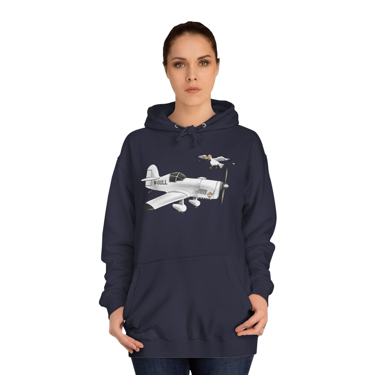 Vintage Mew Gull Hoodie - Historic Racing Aircraft Design