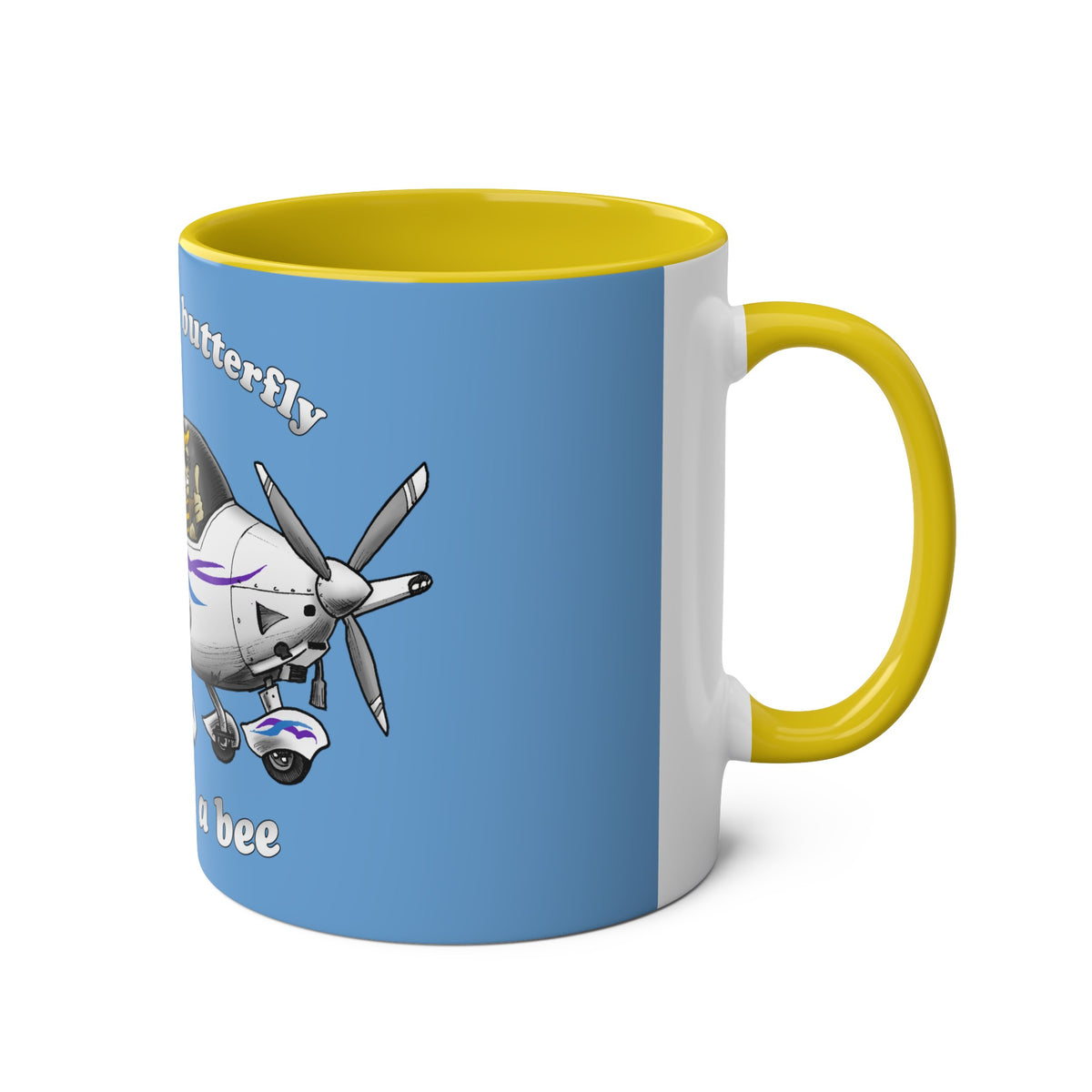 Sting Aircraft Two-Tone Coffee Mugs, 11oz - Funky Aviation