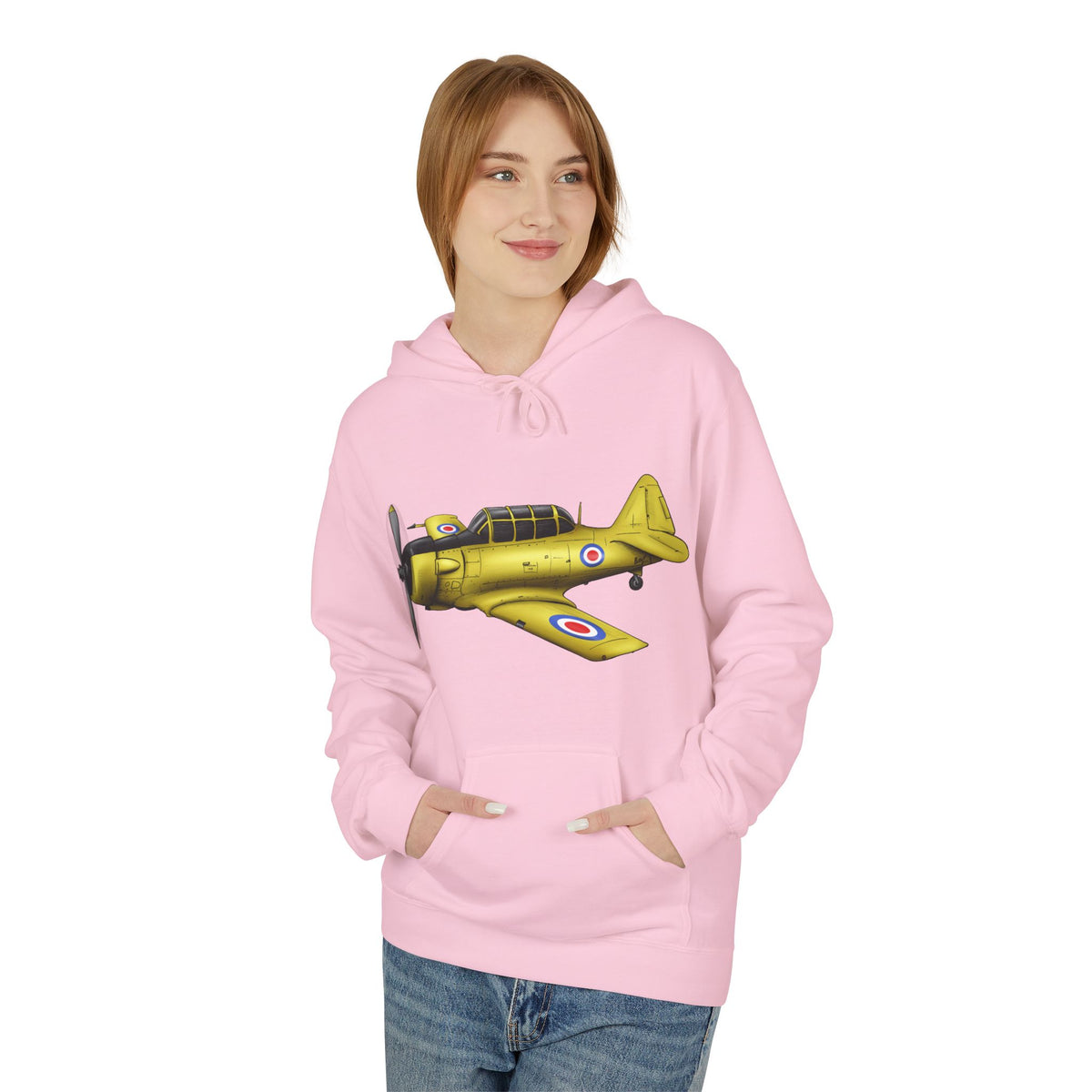 Hoodie - Harvard Aircraft Military Trainer Hand Drawn Design