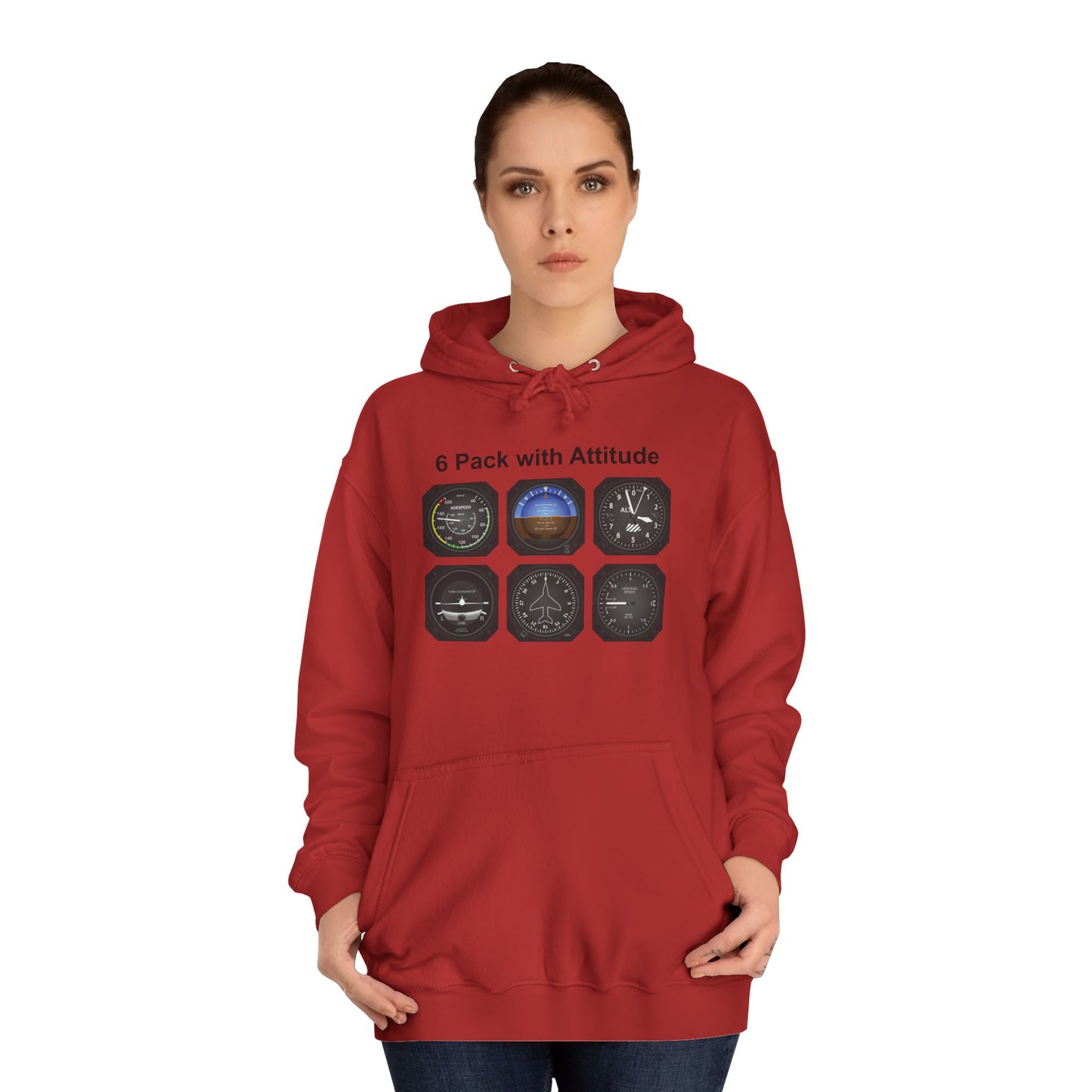 Hoodie — “6 Pack of Attitudes” College Pullover