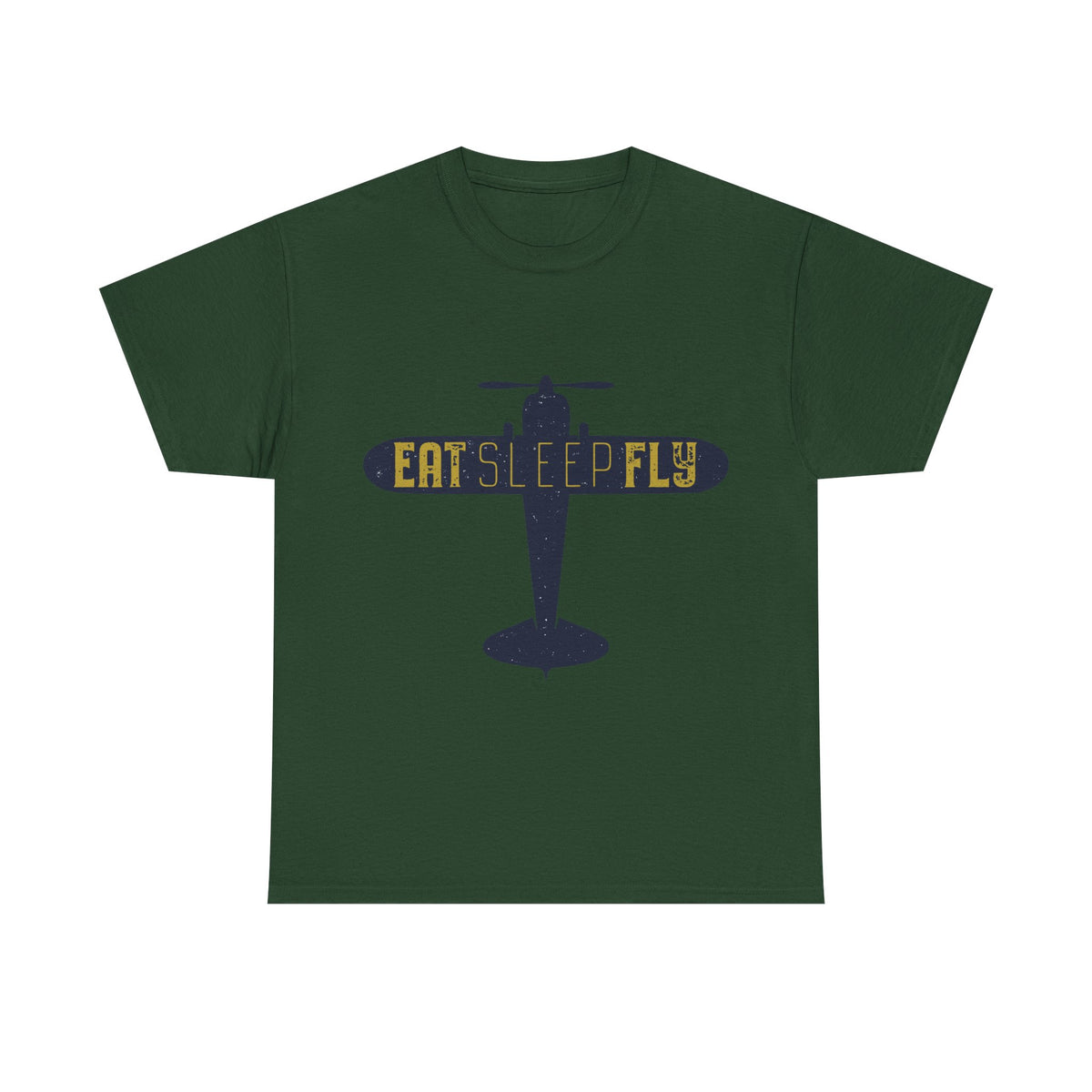 Eat Sleep Fly T-Shirt — Vintage Airplane Pilot Tee