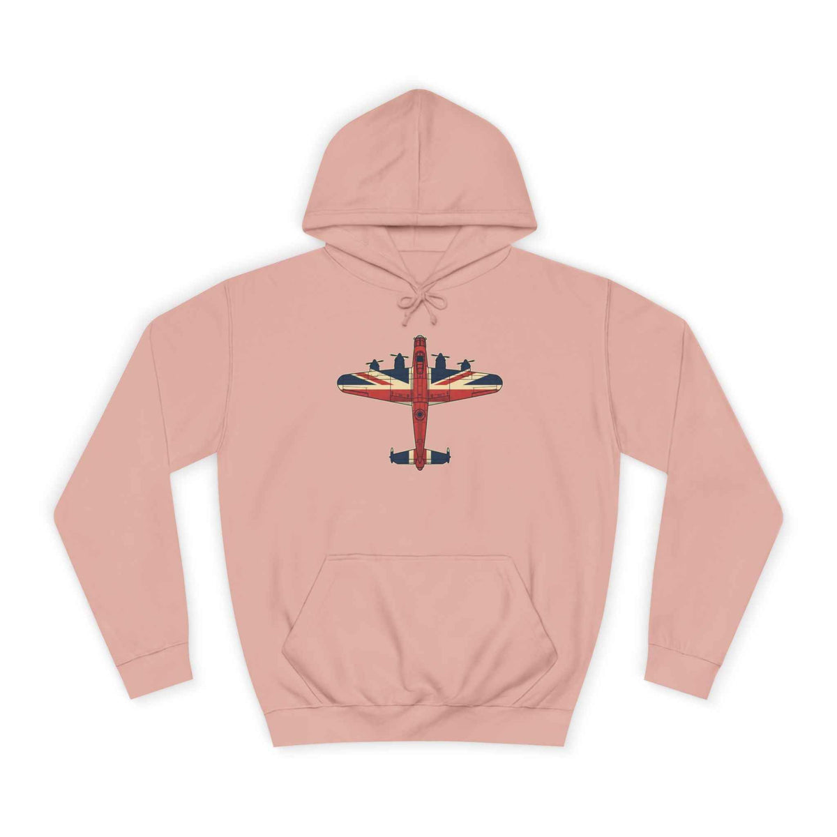 Vintage UK Flag Bomber Plane Hoodie