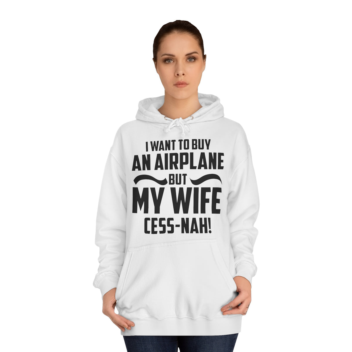 My Wife Cess-Nah Design Unisex College Hoodie - Funky Aviation