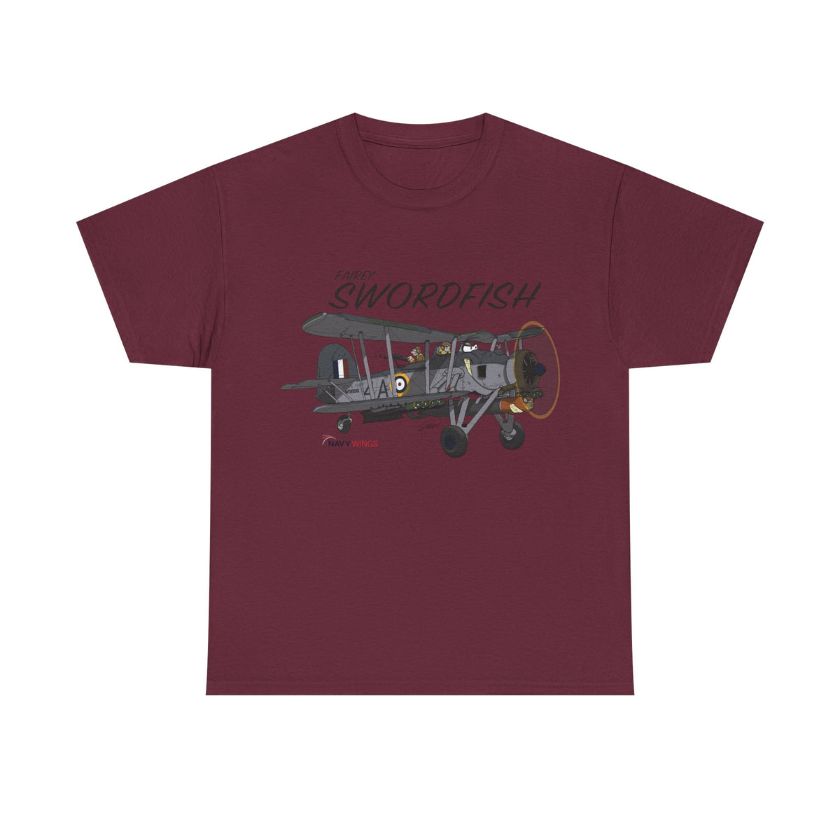 Swordfish Vintage Biplane T-Shirt — WWII Aircraft Aviation Tee