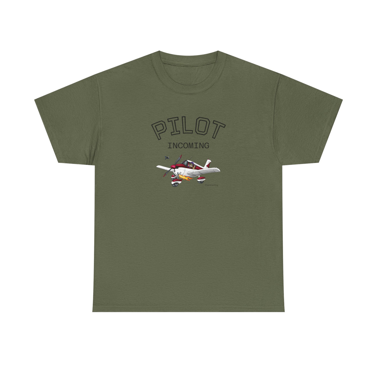 Pilot Incoming T-Shirt – Vintage Airplane Graphic Tee for Aviators & Flight Enthusiasts
