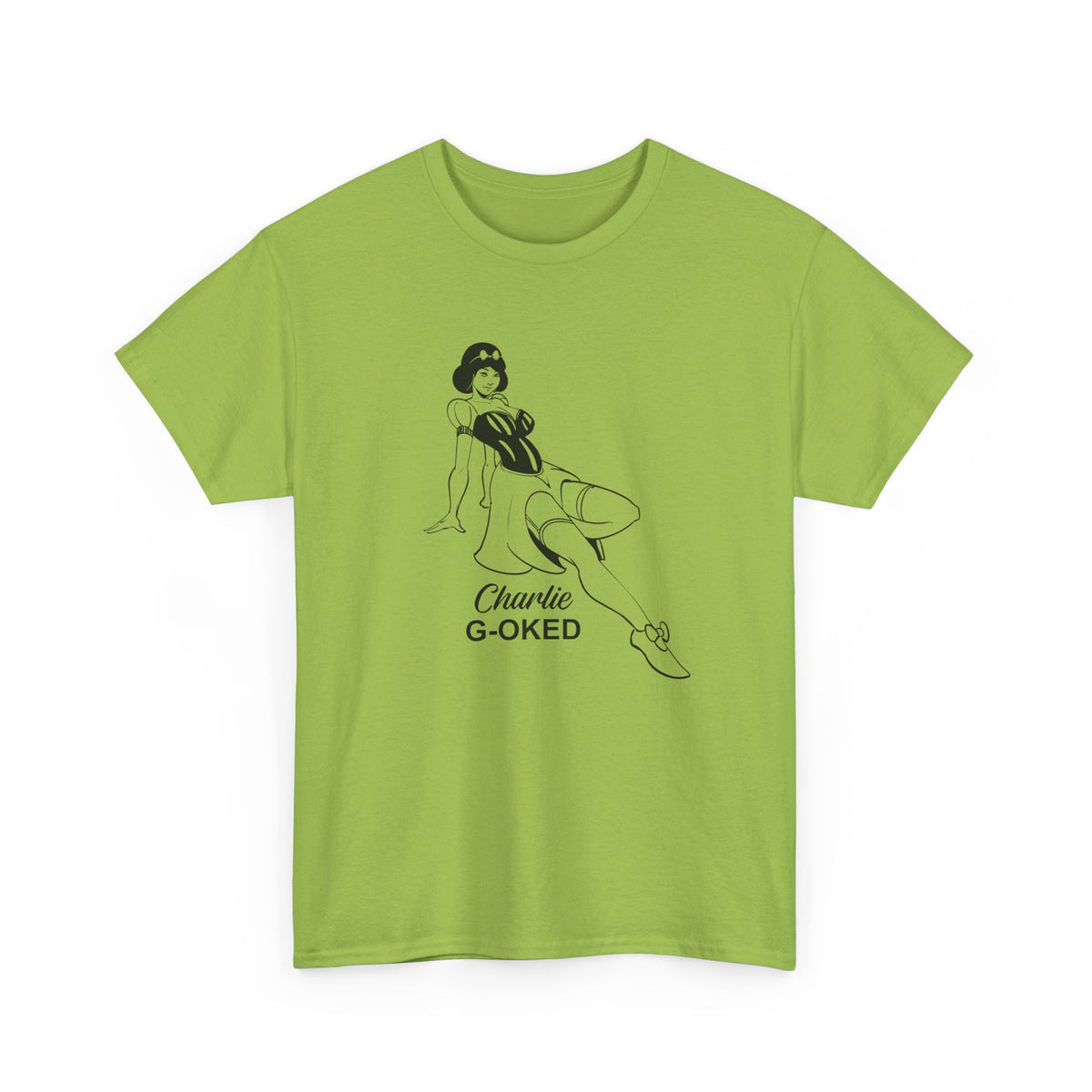 Cotton Tee - The Nose Art Cessna G-OKED Aircraft Cartoon Design