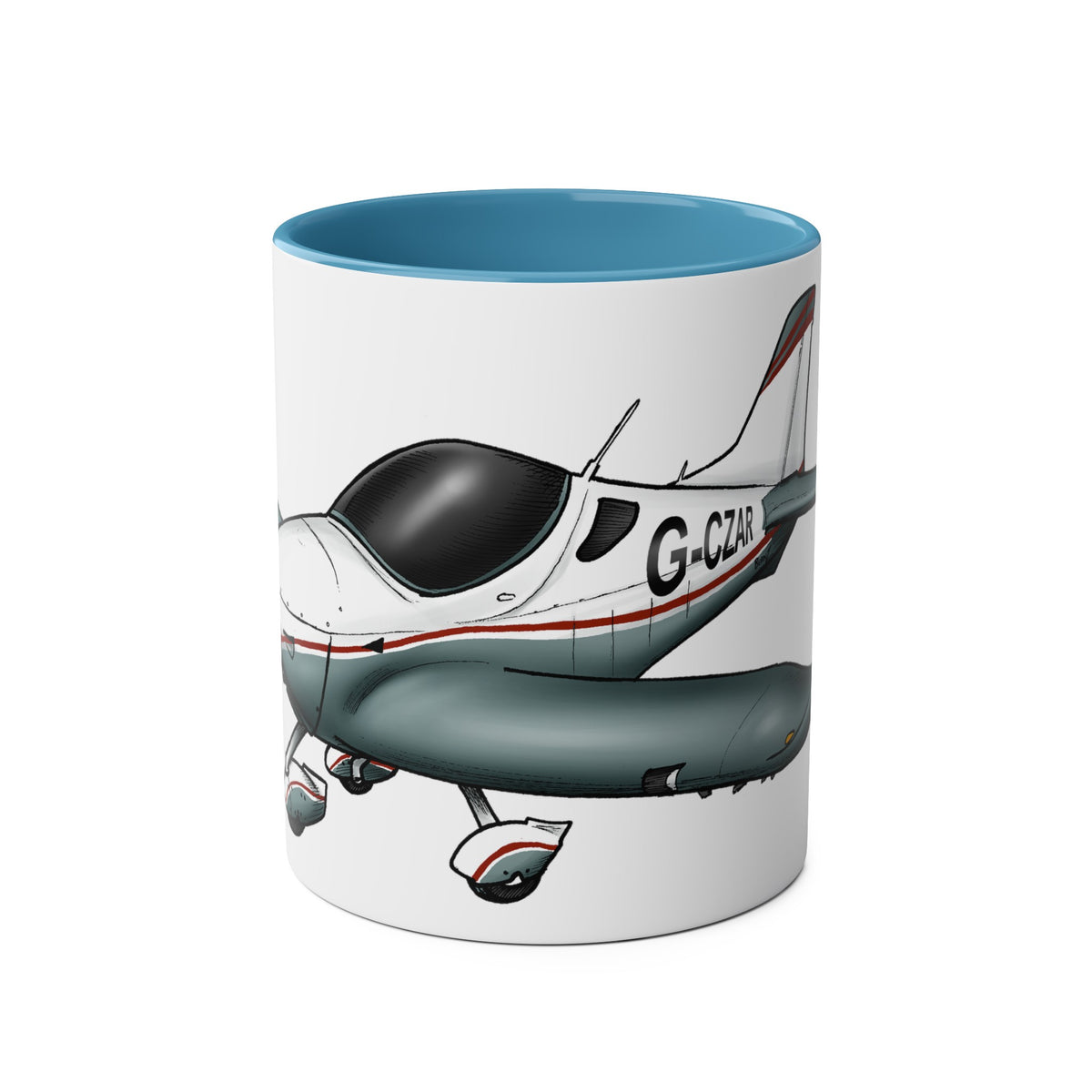 Sportcruiser Aircraft Two-Tone Coffee Mugs, 11oz - Funky Aviation