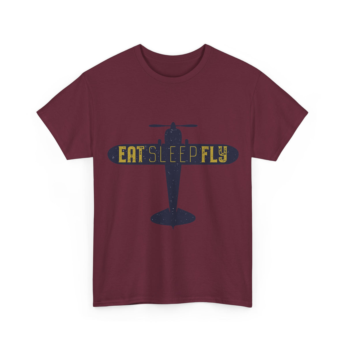 Eat Sleep Fly T-Shirt — Vintage Airplane Pilot Tee