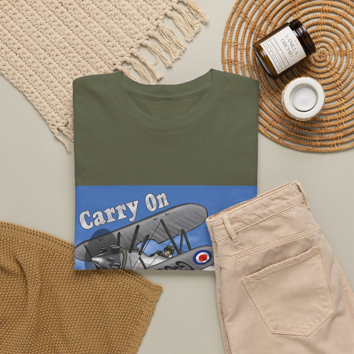 Carry On Flying Vintage Airplane T-Shirt