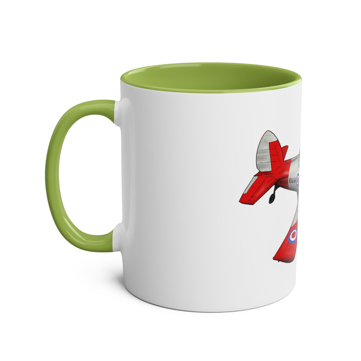 Chipmunk Tailwheel Two-Tone Coffee Mugs, 11oz - Funky Aviation