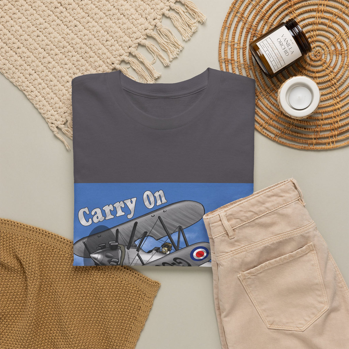 Carry On Flying Vintage Airplane T-Shirt