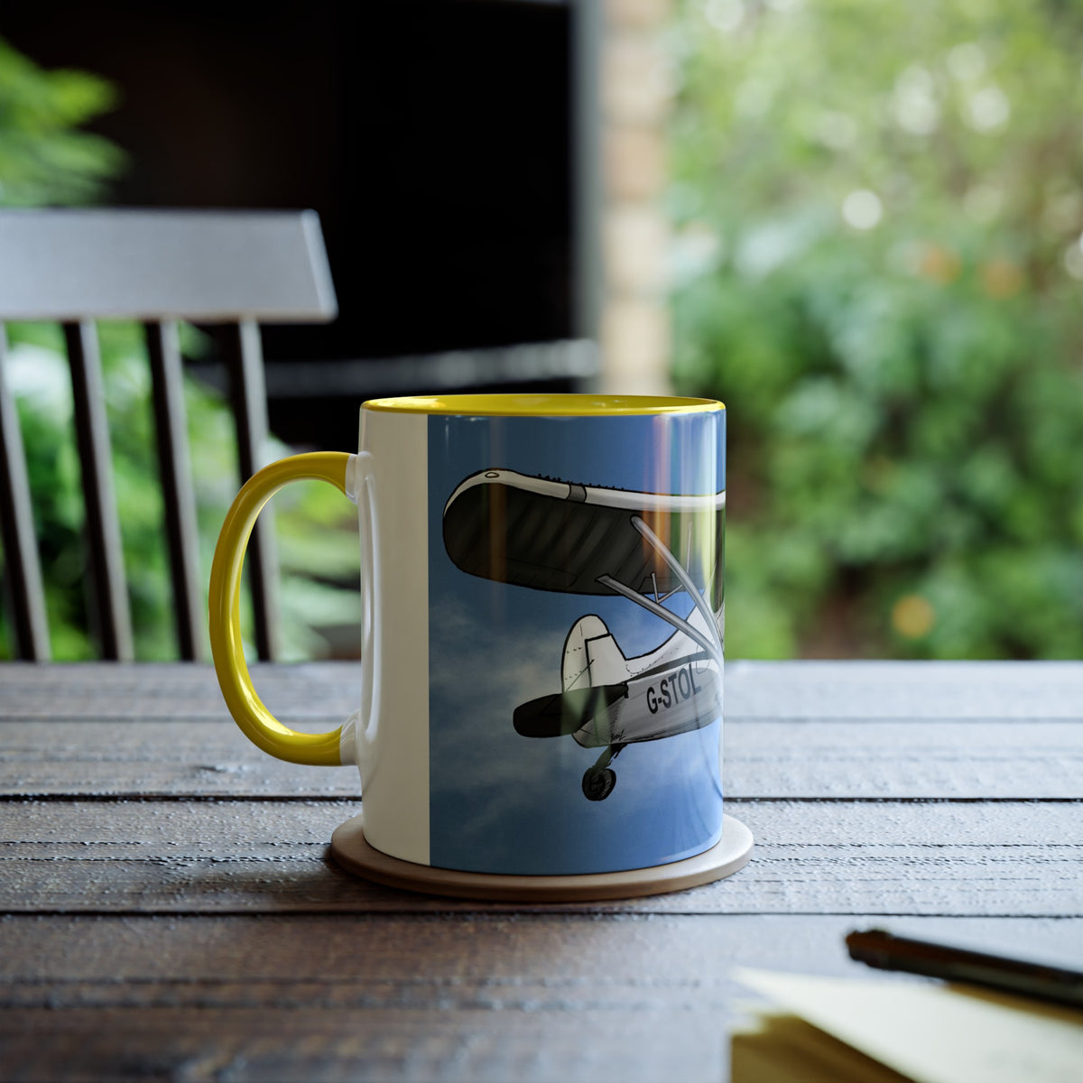 Super Cub STOL Design Two-Tone Coffee Mugs, 11oz - Funky Aviation