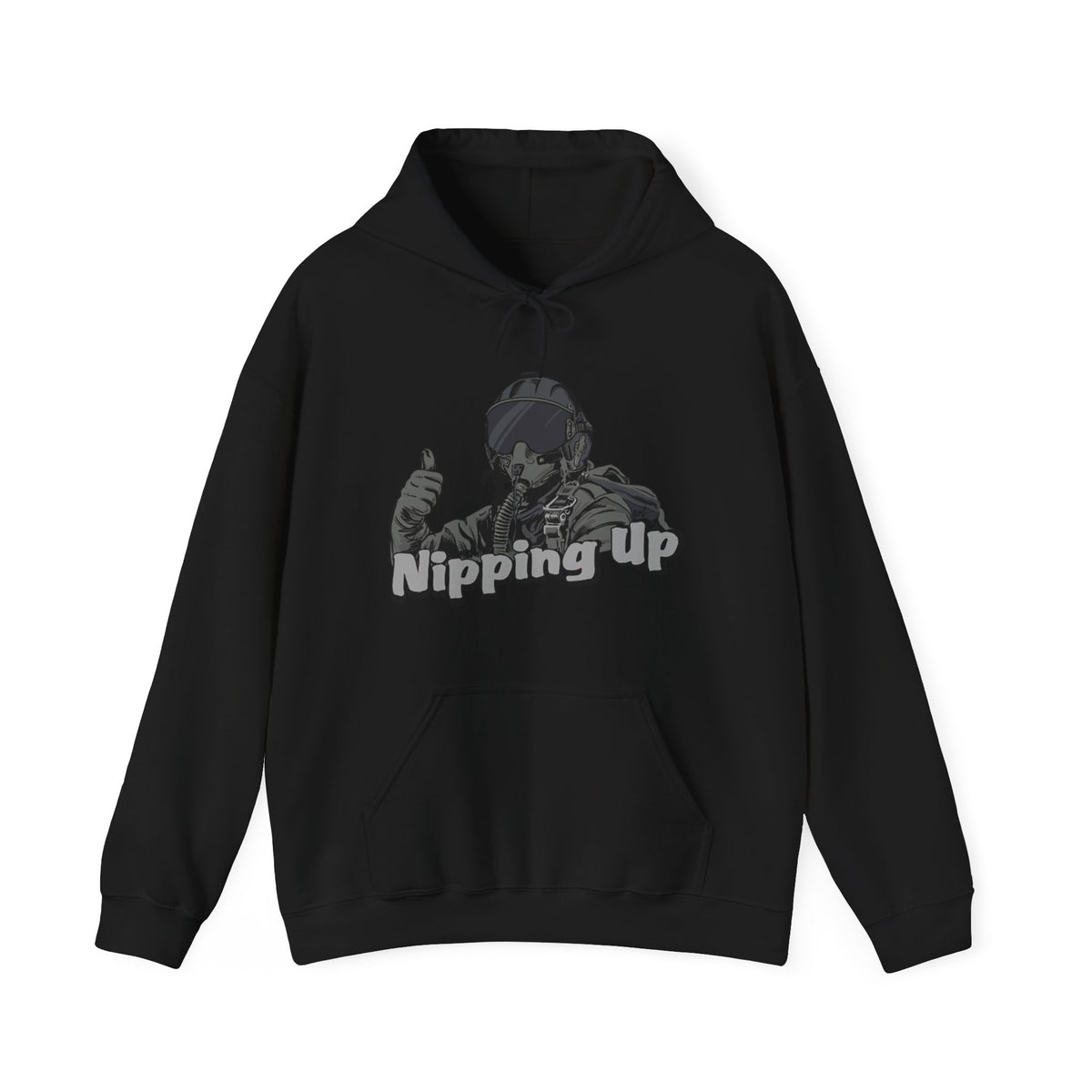 Nipping Up Fighter Pilot design Unisex Heavy Blend™ Hooded Sweatshirt - Funky Aviation