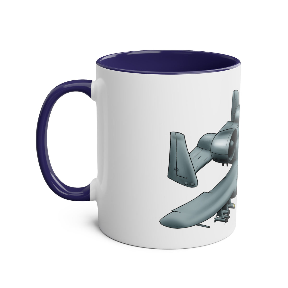 A10 Tankbuster Two-Tone Coffee Mugs, 11oz - Funky Aviation