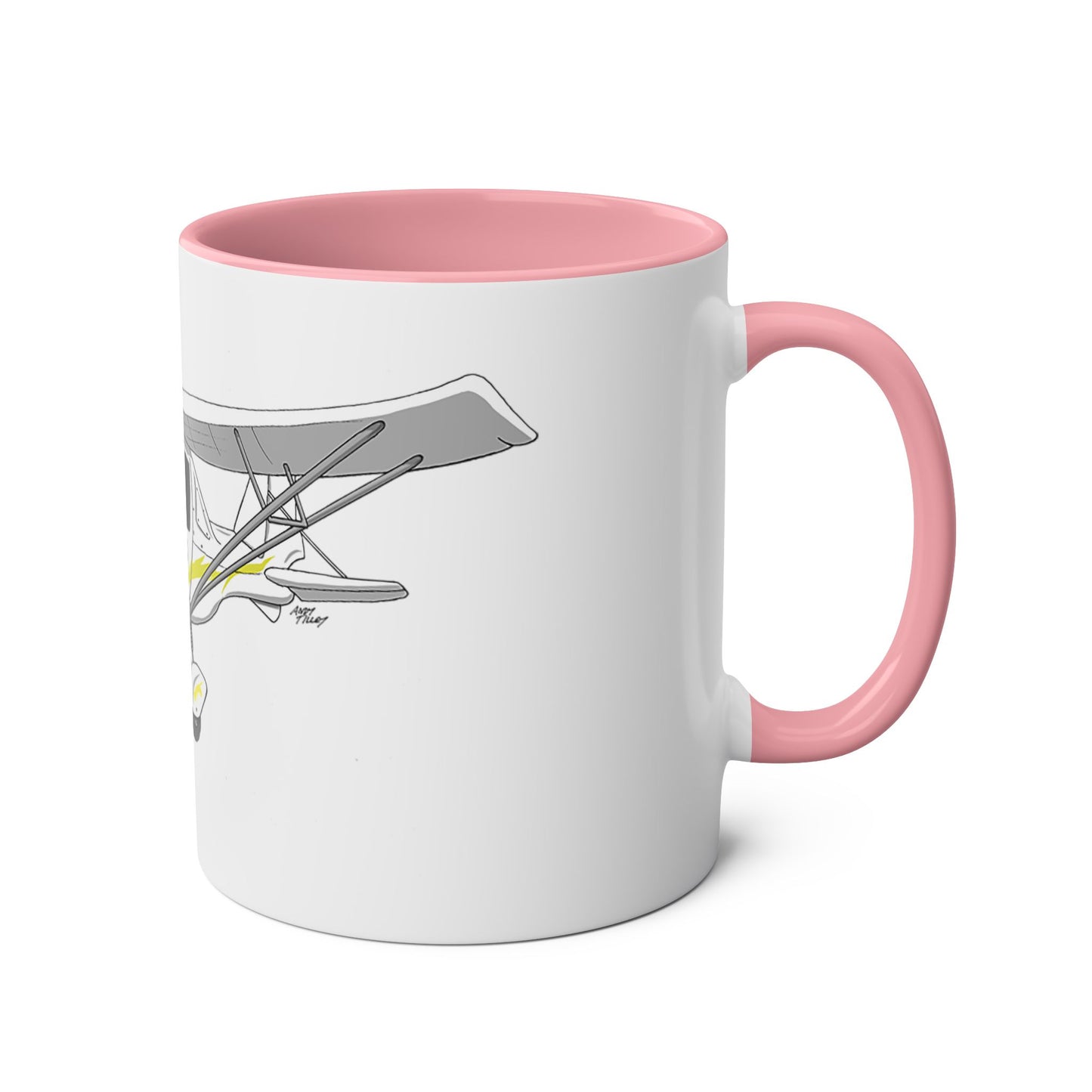 Yellow Decals Cartoon Ikarus C42 Microlight 11oz Coffee Mug