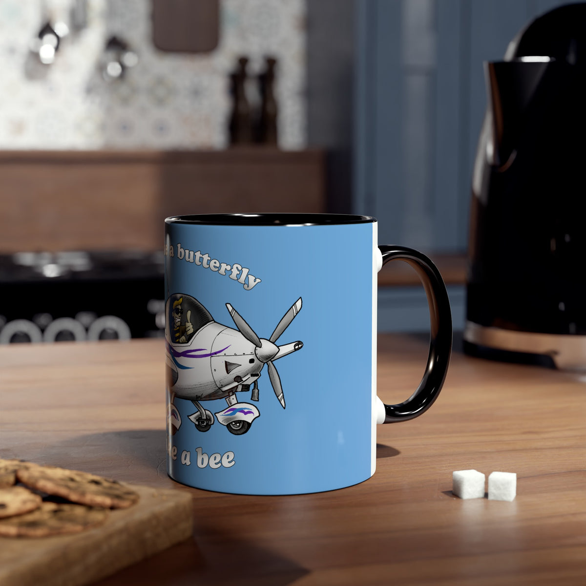 Sting Aircraft Two-Tone Coffee Mugs, 11oz - Funky Aviation