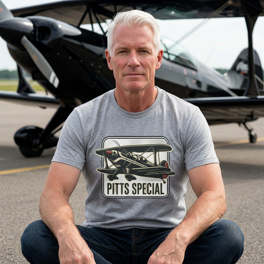 Pitts Special Biplane T-Shirt — Vintage Airshow Pilot Tee