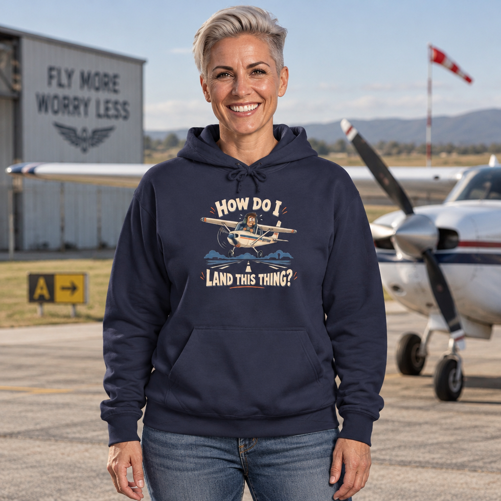 How Do I Land this thing? Funny Aircraft slogan Hoodie