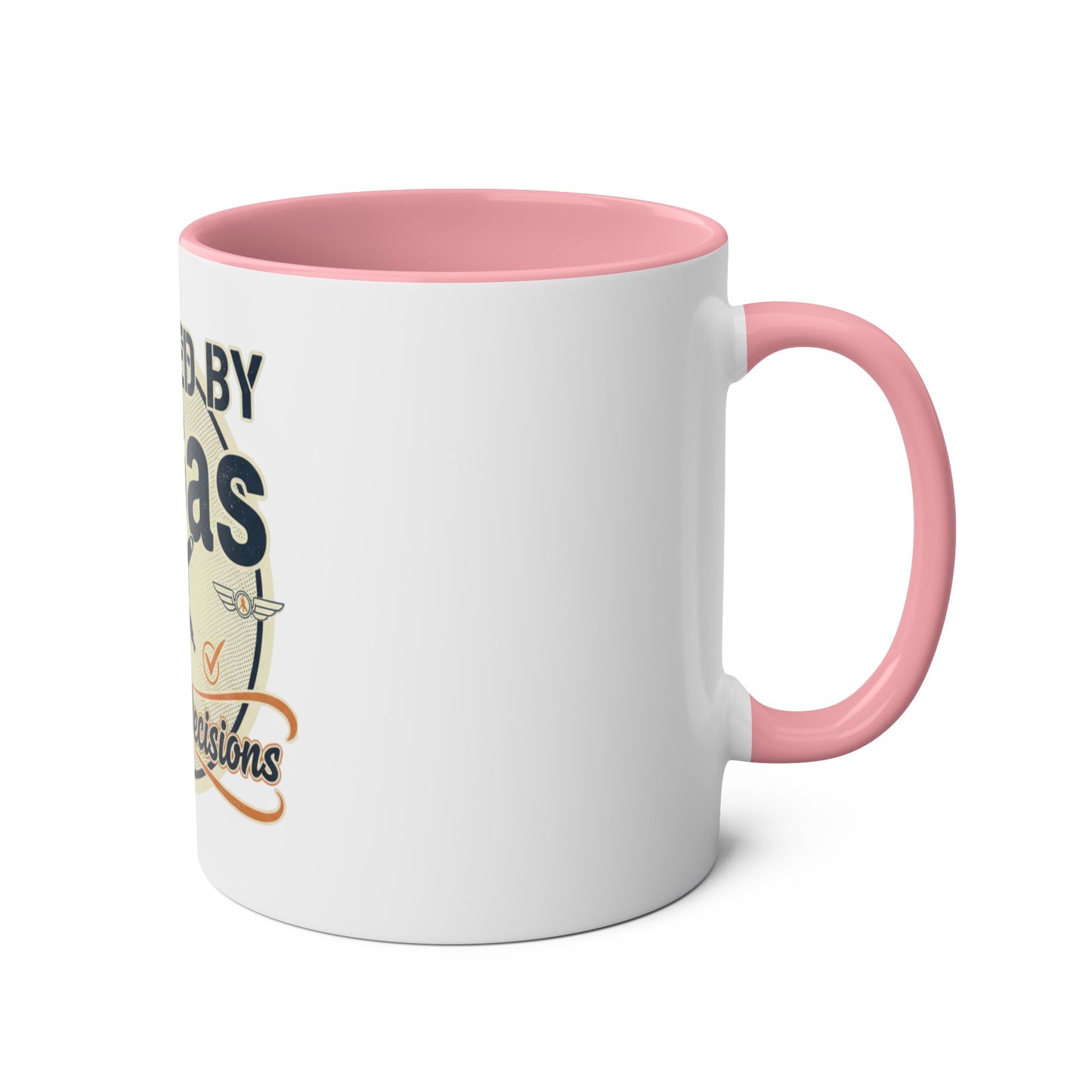 Aviator Coffee Mug — "Powered by AvGas and Bad Decisions" 11oz Two-Tone