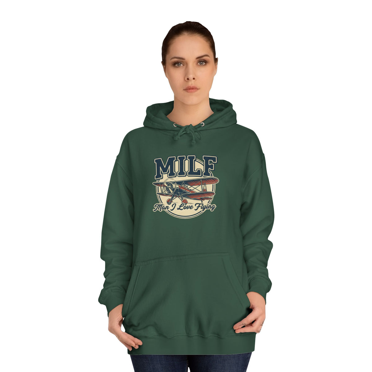 MILF Retro Flag Hoodie – Vintage Americana College Style