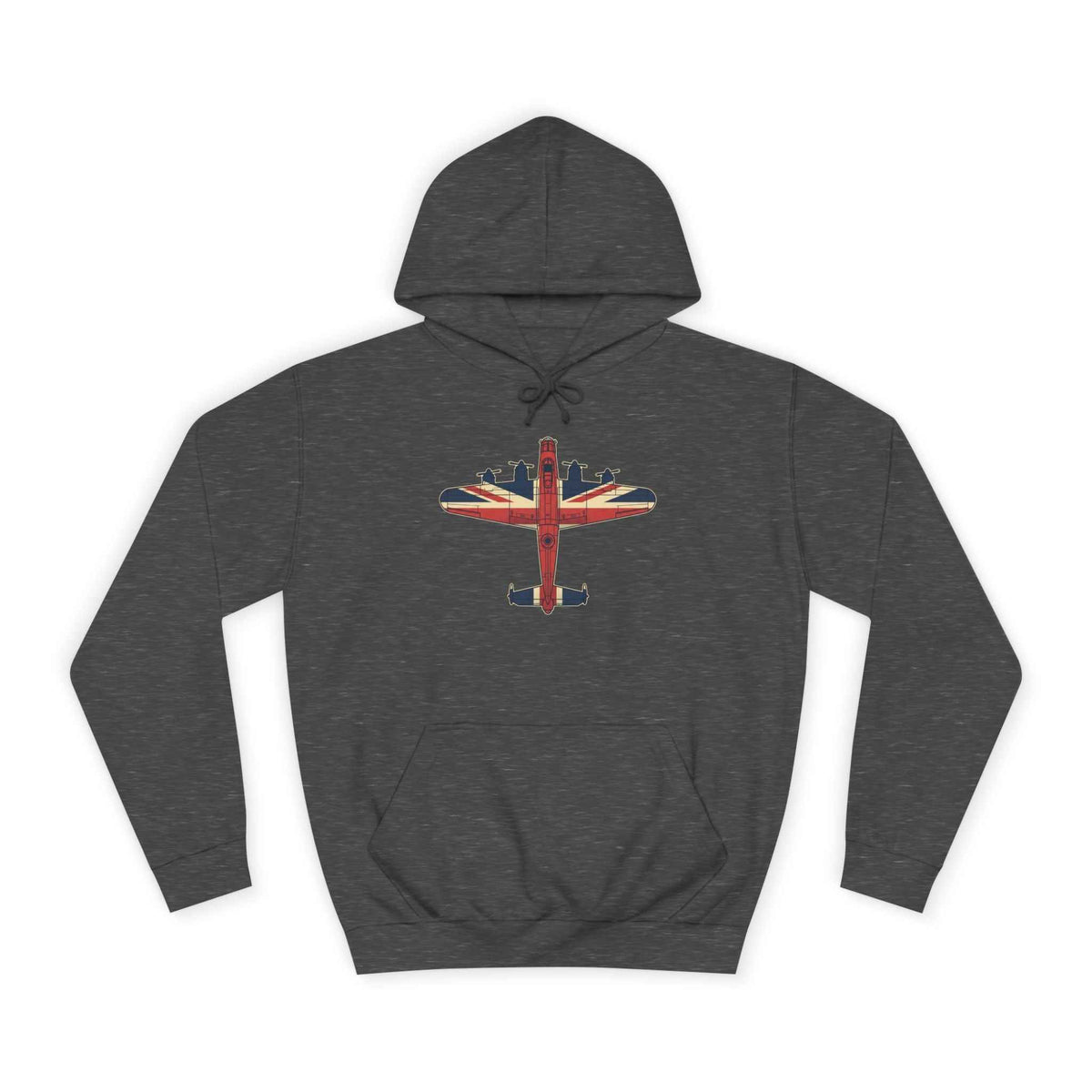 Vintage UK Flag Bomber Plane Hoodie