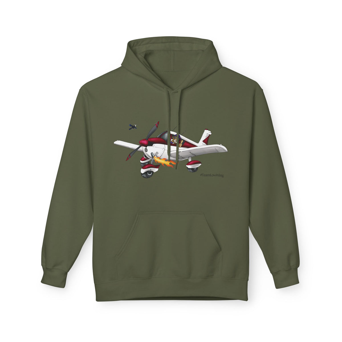 Flying Crazy Aviation Hoodie — 'Flying Crazy' Pilot/Plane Lover Fleece