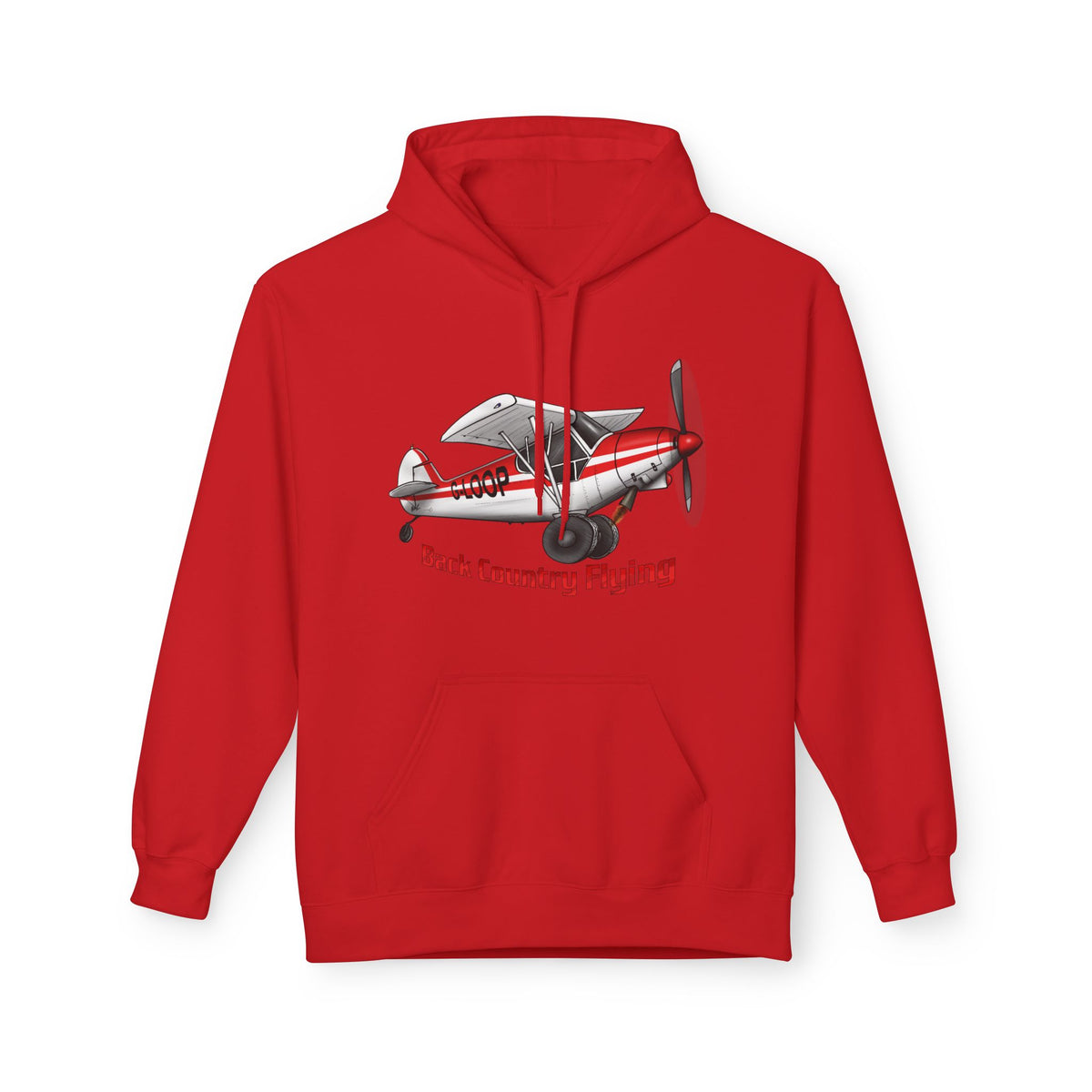 Fleece Hoodie - Alaskan Bush Pilot Super Cub Design