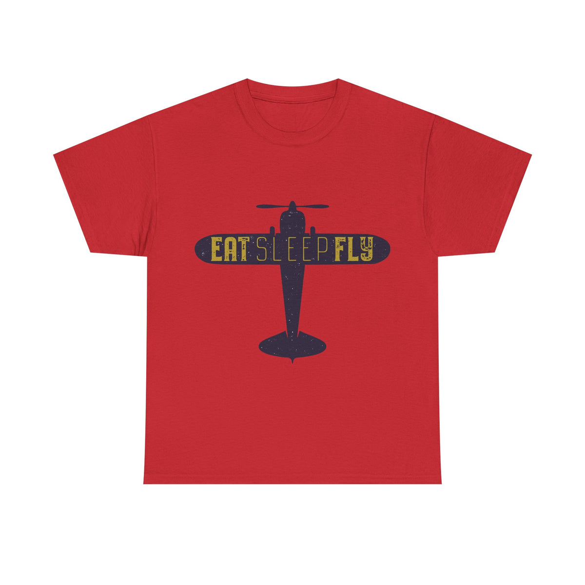 Eat Sleep Fly T-Shirt — Vintage Airplane Pilot Tee