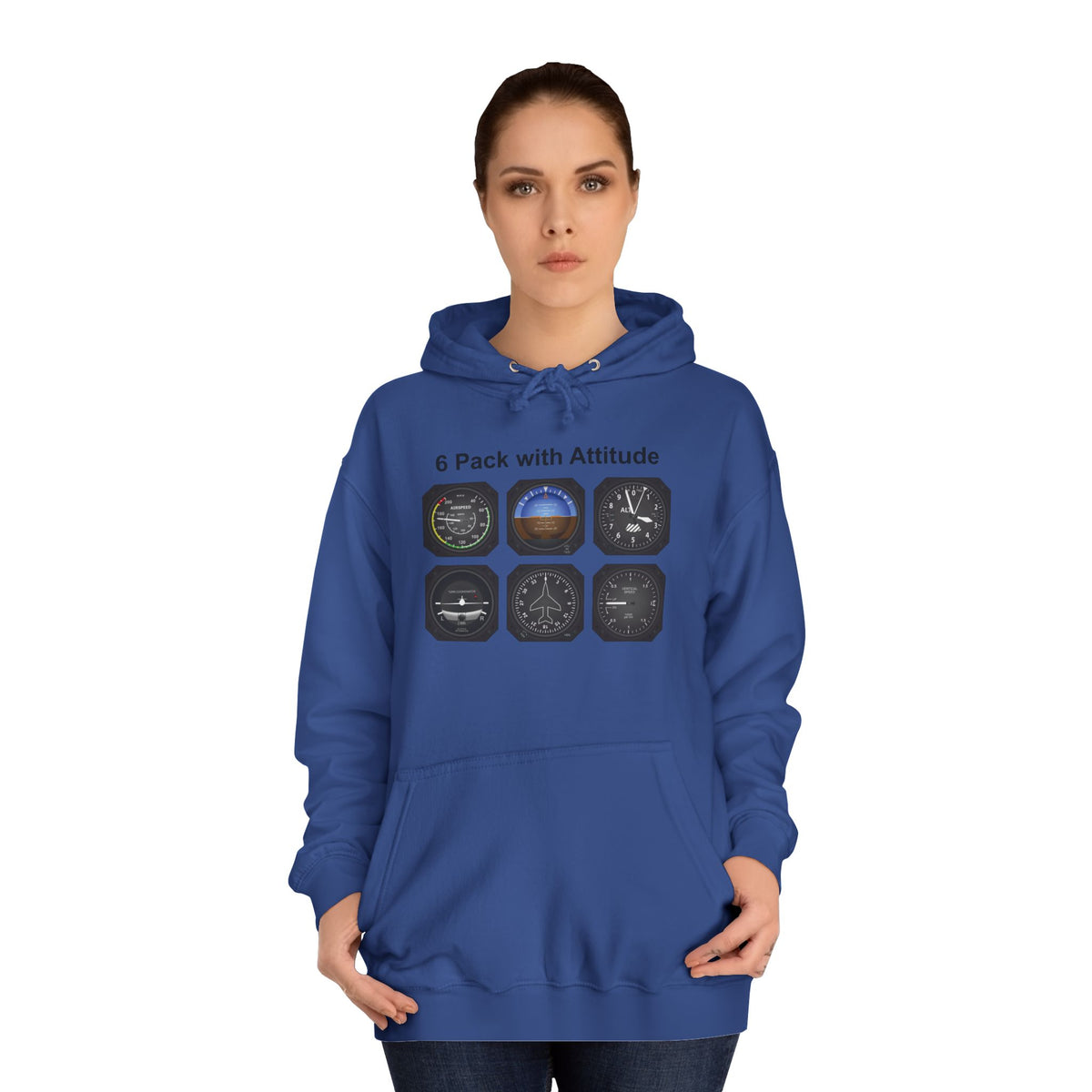 Hoodie — “6 Pack of Attitudes” College Pullover