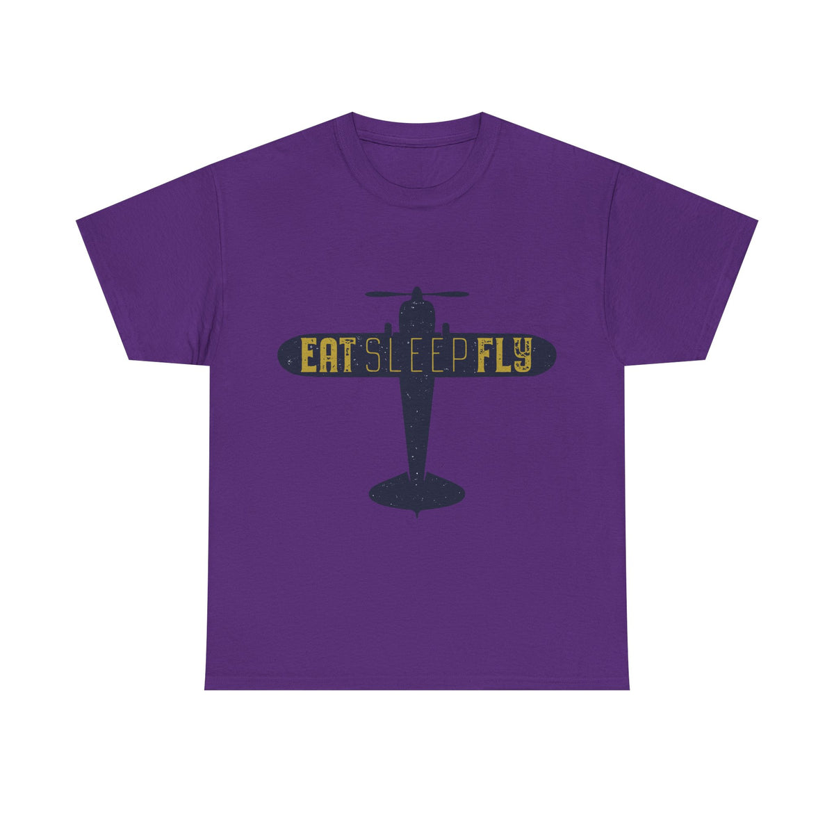 Eat Sleep Fly T-Shirt — Vintage Airplane Pilot Tee