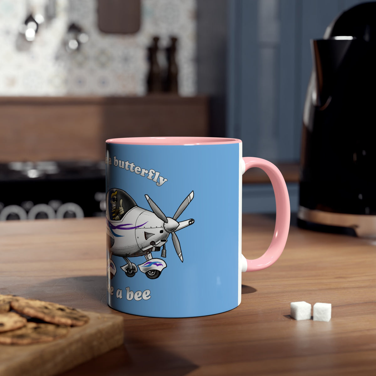 Sting Aircraft Two-Tone Coffee Mugs, 11oz - Funky Aviation