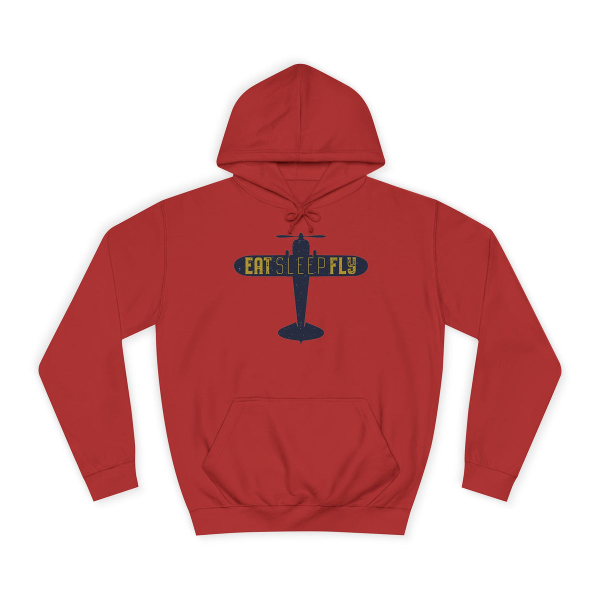 Aviator Hoodie – 'Eat Sleep Fly' Vintage Airplane Hoodie