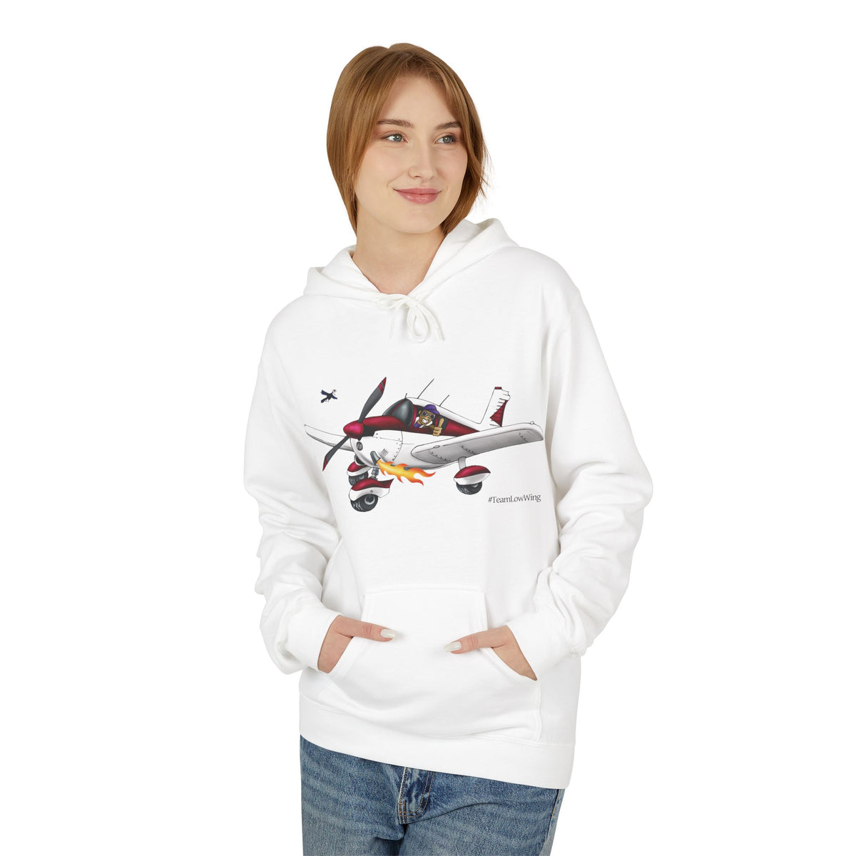 Flying Crazy Aviation Hoodie — 'Flying Crazy' Pilot/Plane Lover Fleece