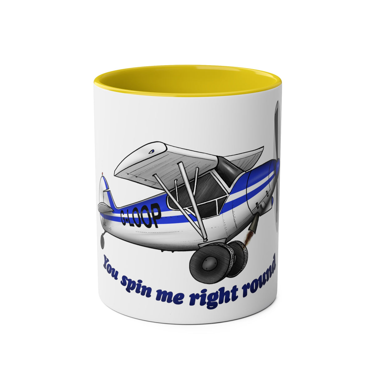 Super Cub Two-Tone Coffee Mugs, 11oz - Funky Aviation