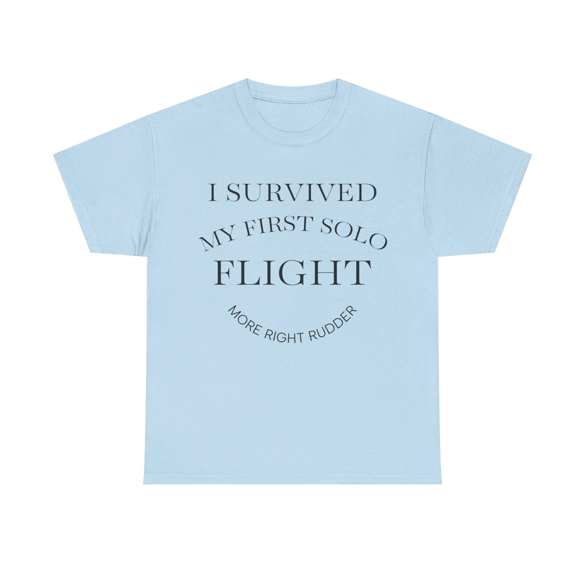 I Survived My First Solo Flight Unisex Heavy Cotton Tee