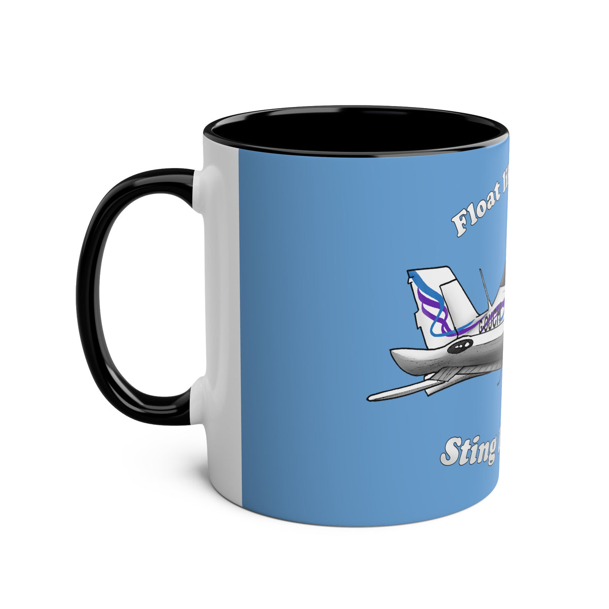 Sting Aircraft Two-Tone Coffee Mugs, 11oz - Funky Aviation