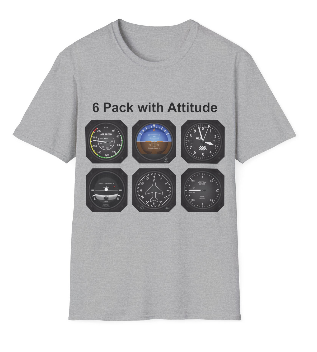 Aviator 6 Pack Unisex T-Shirt - Attitude Collection