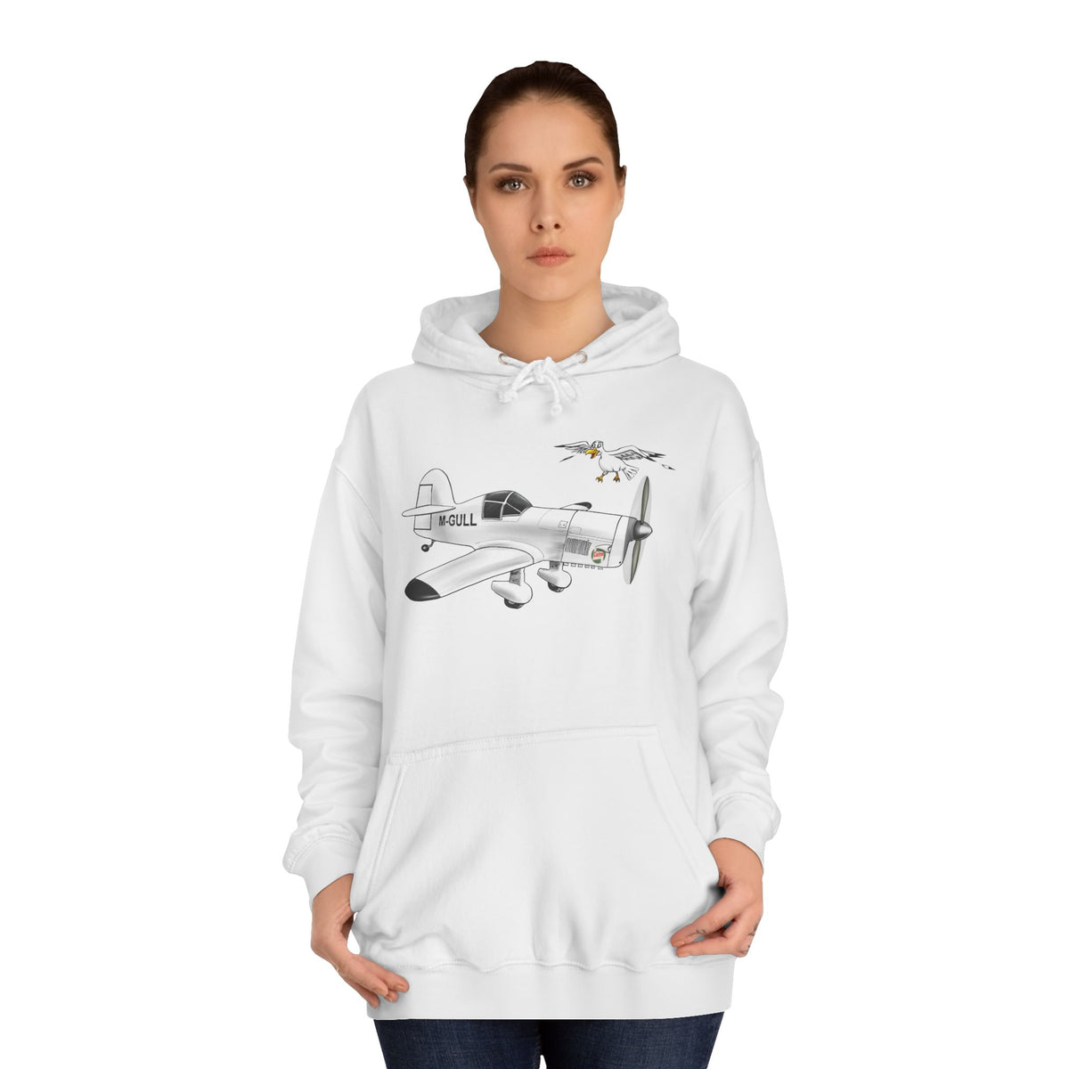 Vintage Mew Gull Hoodie - Historic Racing Aircraft Design