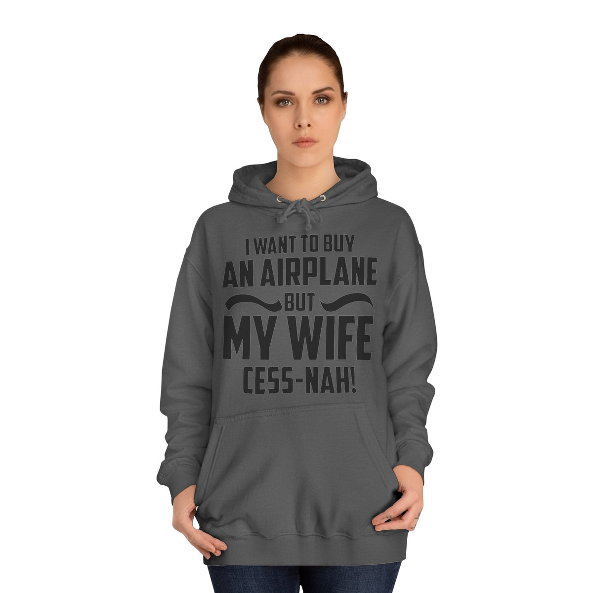 My Wife Cess-Nah Design Unisex College Hoodie - Funky Aviation