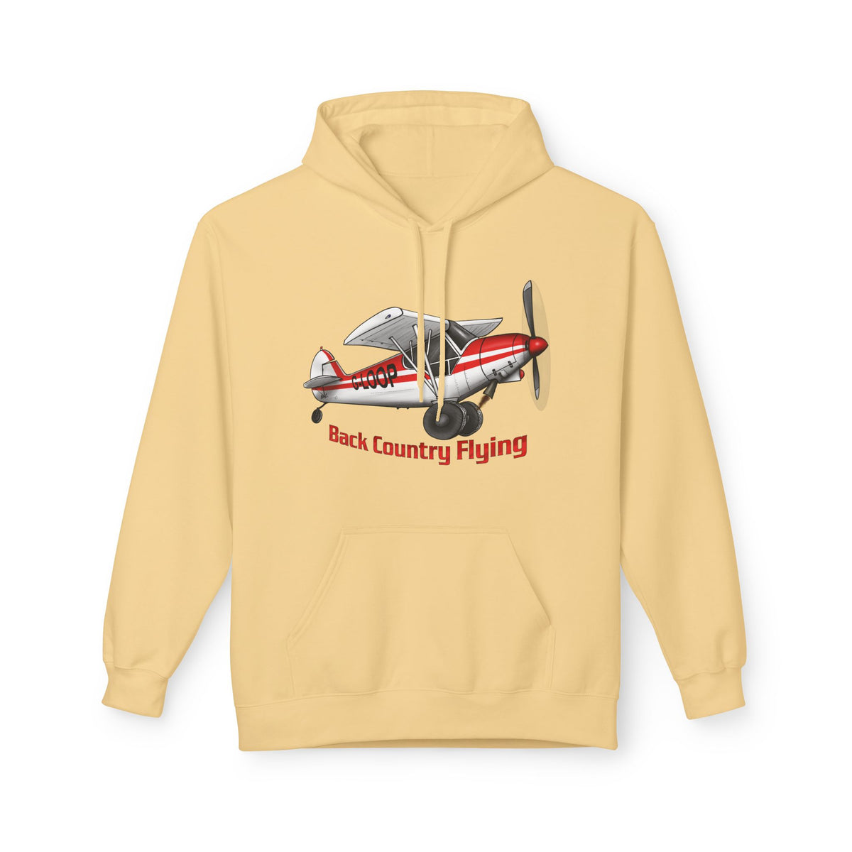 Fleece Hoodie - Alaskan Bush Pilot Super Cub Design