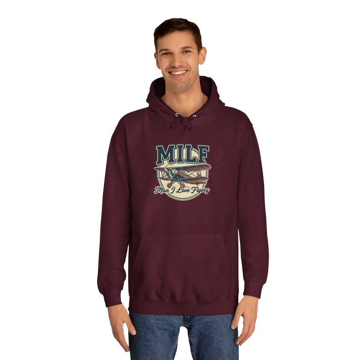 MILF Retro Flag Hoodie – Vintage Americana College Style