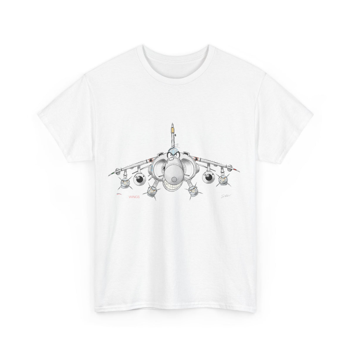 Vintage Fighter Jet Graphic Cotton T-Shirt